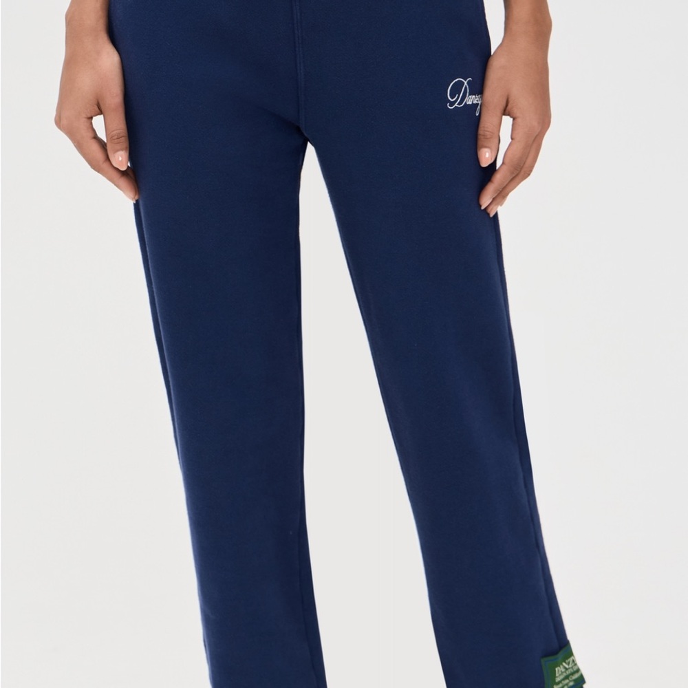 NWT Danzy Navy Straight Leg Pants sweatpants M - Picture 5 of 5